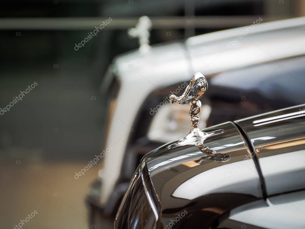 BANGKOK, THAILAND - 4 AUGUST 2017: Rolls-Royce Ghost and Exclusive Luxury Rolls Royce at Car Showroom in Bangkok, Thailand