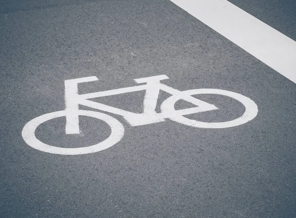 Primer Plano Carril Bici Camino Para Bicicletas — Foto de Stock