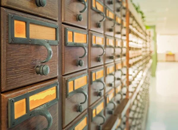 Imagen Color Vintage Para Cajas Madera Abiertas Con Tarjetas Índice —  Fotos de Stock