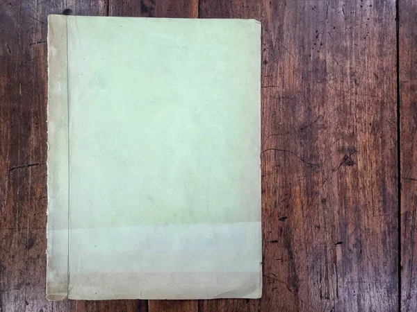 Papel Antigo Com Página Branco Para Colocar Seu Texto Chão — Fotografia de Stock