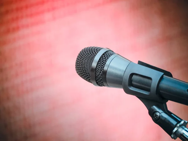 Microphone Karaoke Room Conference Room Place Your Text Background — Stock Photo, Image