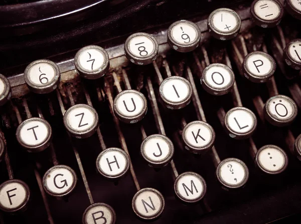 빈티지 구식된 Typewriting 기계입니다 개념적 이미지 블로그 — 스톡 사진