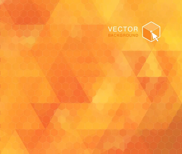 Moderner polygonaler oranger Vektorhintergrund — Stockvektor