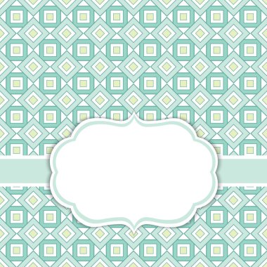 Vektör kartı şablonu kareler arka plan, metin alanı olan bir çerçeve ile. 