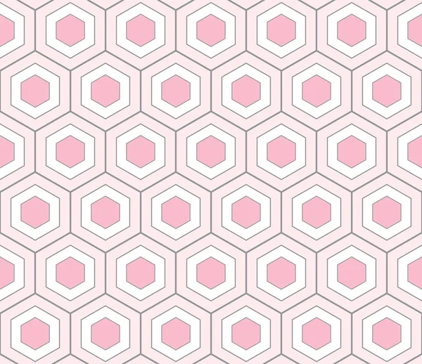 Padrão geométrico sem costura abstrato com ornamento favo de mel na cor rosa rosa . — Vetor de Stock