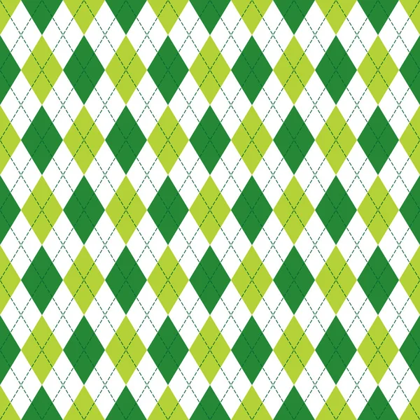 Vector Argyle naadloze patroon in zacht en donkere groene kleur. Naadloze Argyle patroon. Geruit naadloze patroon. — Stockvector