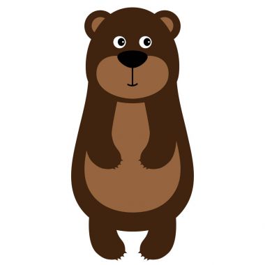 Vektör sevimli çizgi ayı. Bebek ayı illüstrasyon vektör. 