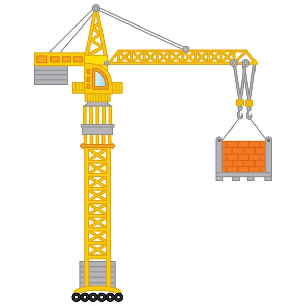 Grúa de construcción vectorial. Grúa vectorial . — Vector de stock