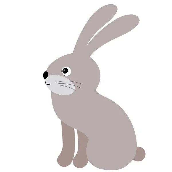 Vector Cute Cartoon Rabbit. Vector Hare. Bunny Vector Illustration. — Stock Vector