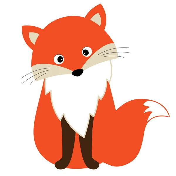 Vector lindo zorro de dibujos animados. Bebé Fox vector ilustración . — Archivo Imágenes Vectoriales