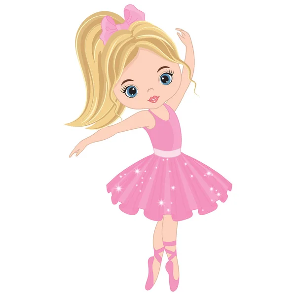 Vector mooie blond ballerina dansen — Stockvector