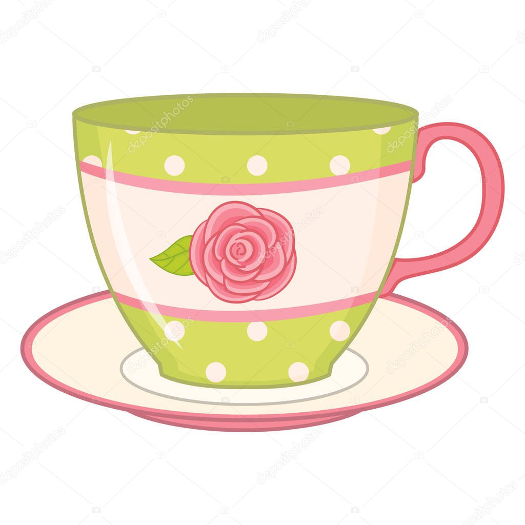 Vector Tea Cup and Saucer