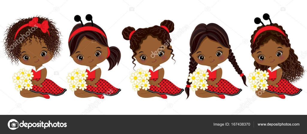 Pictures Little Black Girl Hairstyles 2019 Vector Cute Little