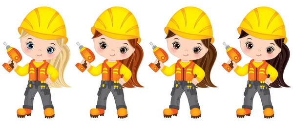 Sondaj vektör şirin küçük kızlar üreticileri