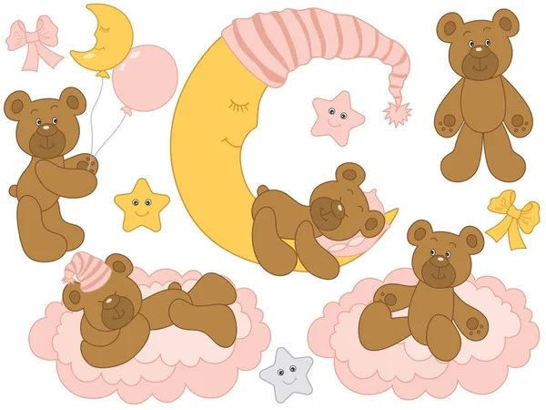 Bebek ayılar ile vektör Set