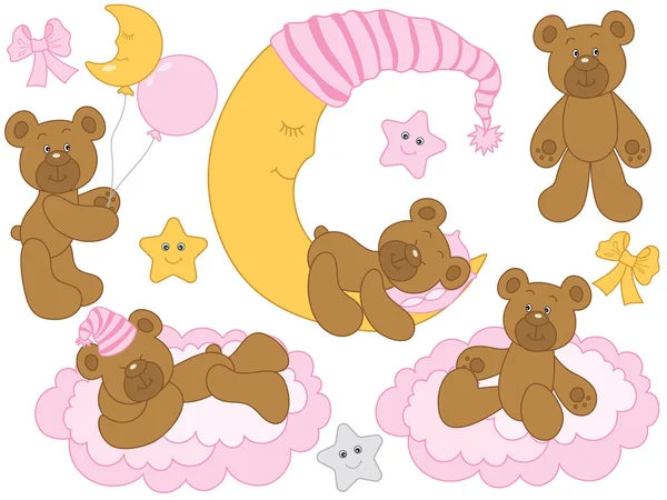 Bebek ayılar ile vektör Set