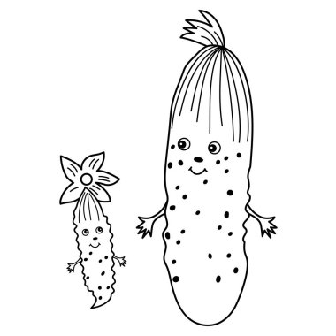 Vektör karikatür salatalık