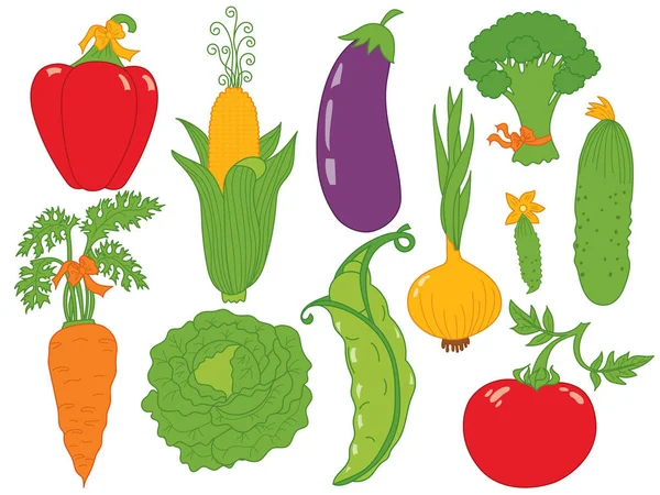 Vektor zeleninu sada — Stockový vektor