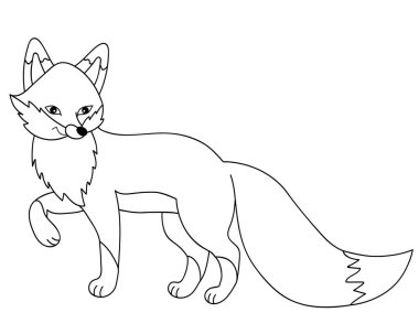 Vektör sevimli çizgi Fox