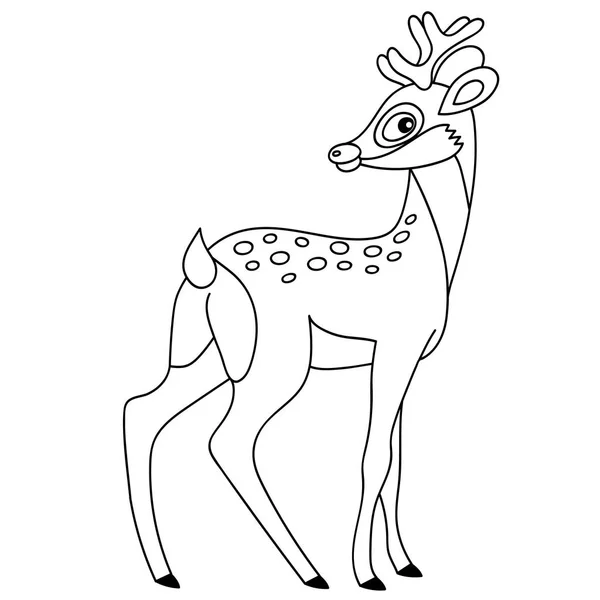 Vector Cerf de bande dessinée mignon — Image vectorielle