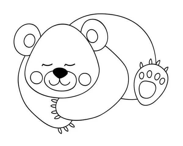 Vector söta tecknade Bear — Stock vektor