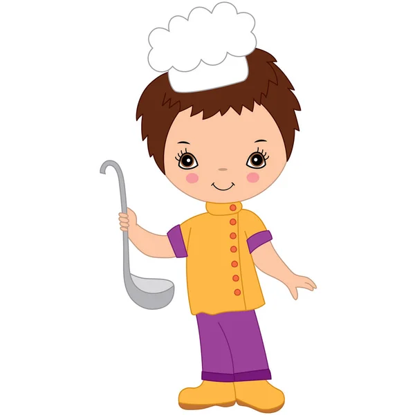 Cute Little Chef Vector — Vector de stock