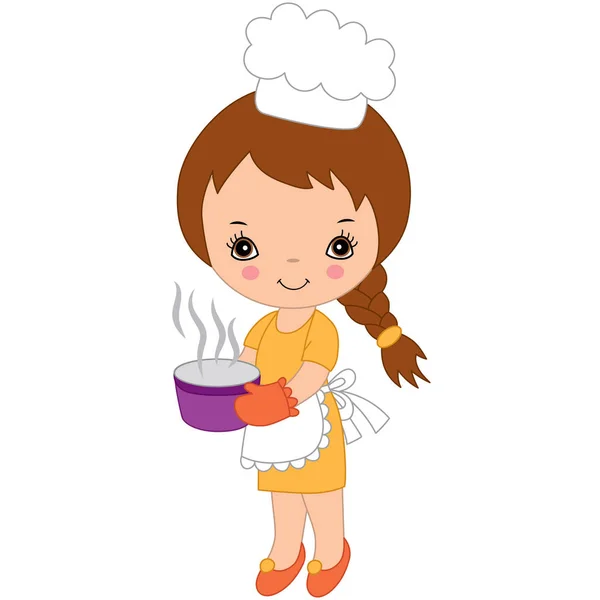 Vector Cute Little Chef — Stock Vector