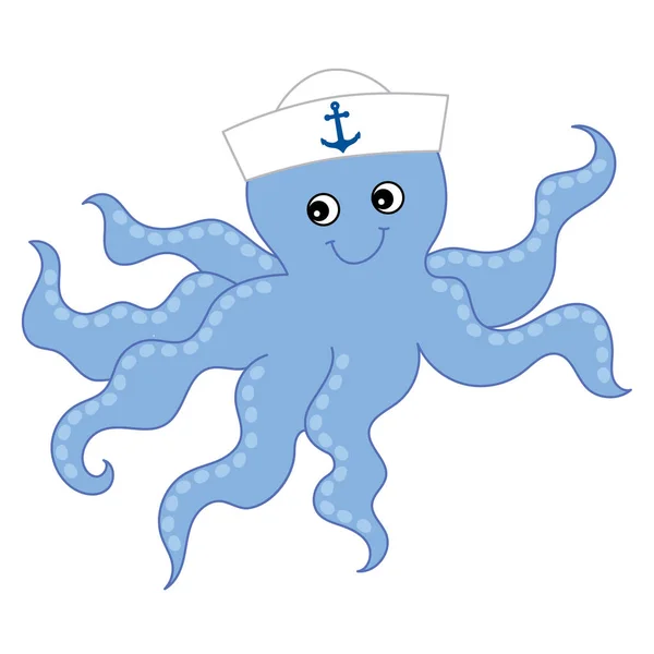 Vector Cute Cartoon Octopus — Stockvector