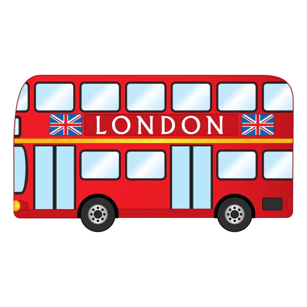Vector London Red Bus. Vector Rojo Doble Decker — Vector de stock