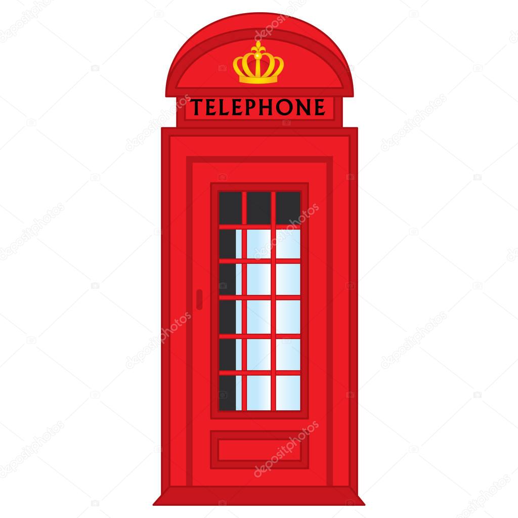 Vector London Red Telephone Box