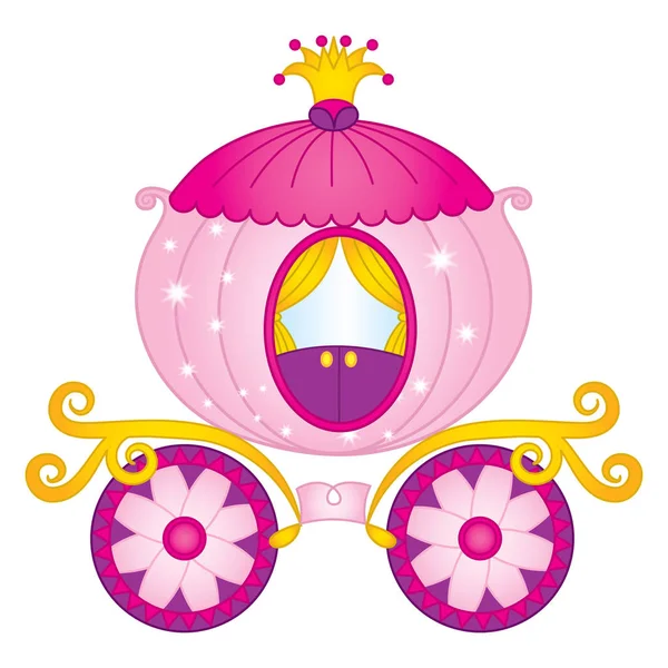 Vector prinses vervoer, Vector Cinderella vervoer — Stockvector