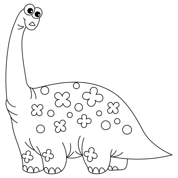 Vector gullig tecknad dinosaurie — Stock vektor