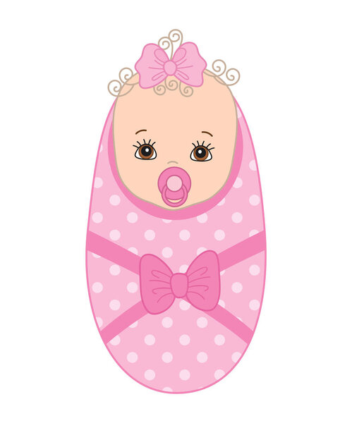 Векторная симпатичная девочка с сапогом
