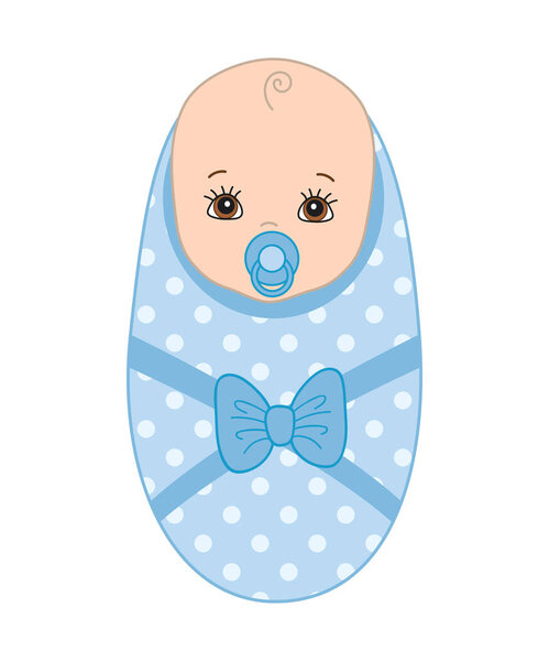 Векторный симпатичный мальчик с душой
