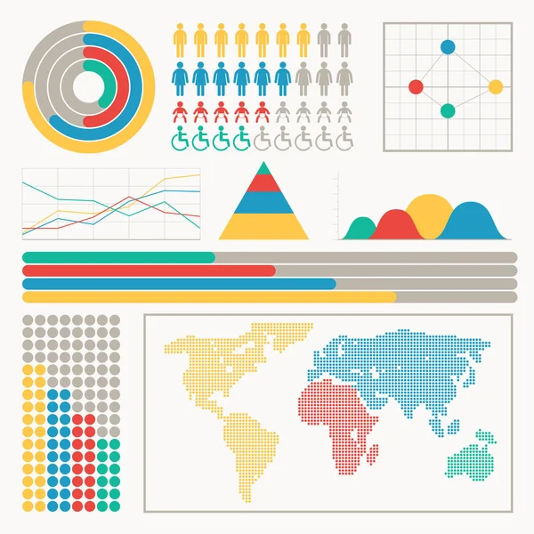 Conjunto de elementos infográficos —  Vetores de Stock