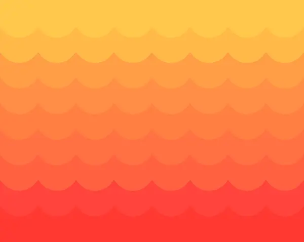 Rote und gelbe Wellen — Stockvektor