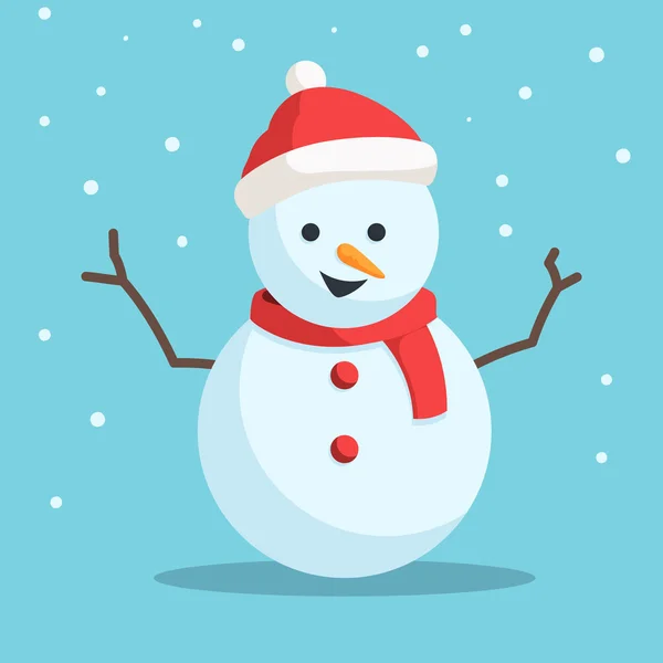 Διάνυσμα χιονισμένο χιονάνθρωπος — Διανυσματικό Αρχείο