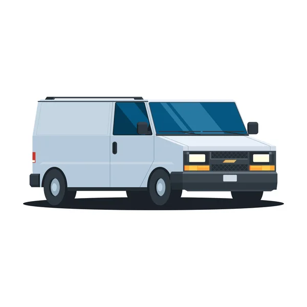 Consegna furgone bianco — Vettoriale Stock