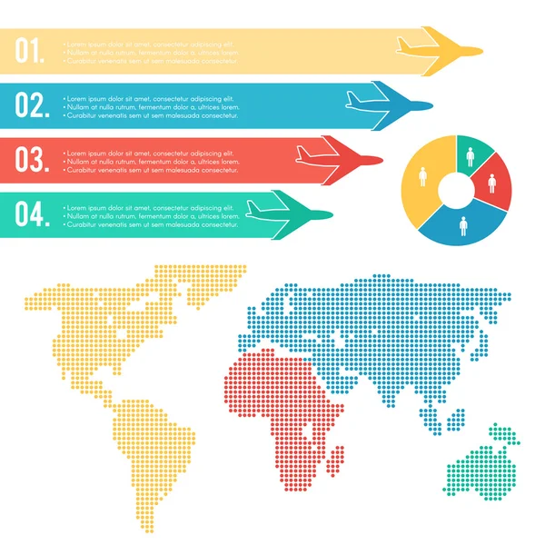 Viajes aéreos infográficos Gráficos Vectoriales