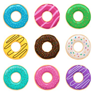 lezzetli donuts kümesi