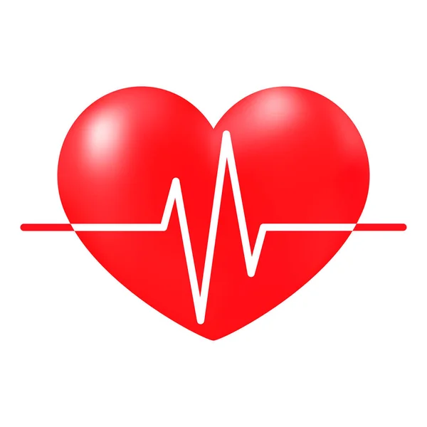 Sinal de batimento cardíaco, cardiograma médico —  Vetores de Stock