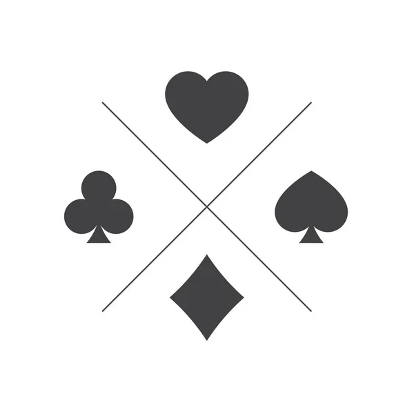 Traje de cartas icono — Vector de stock