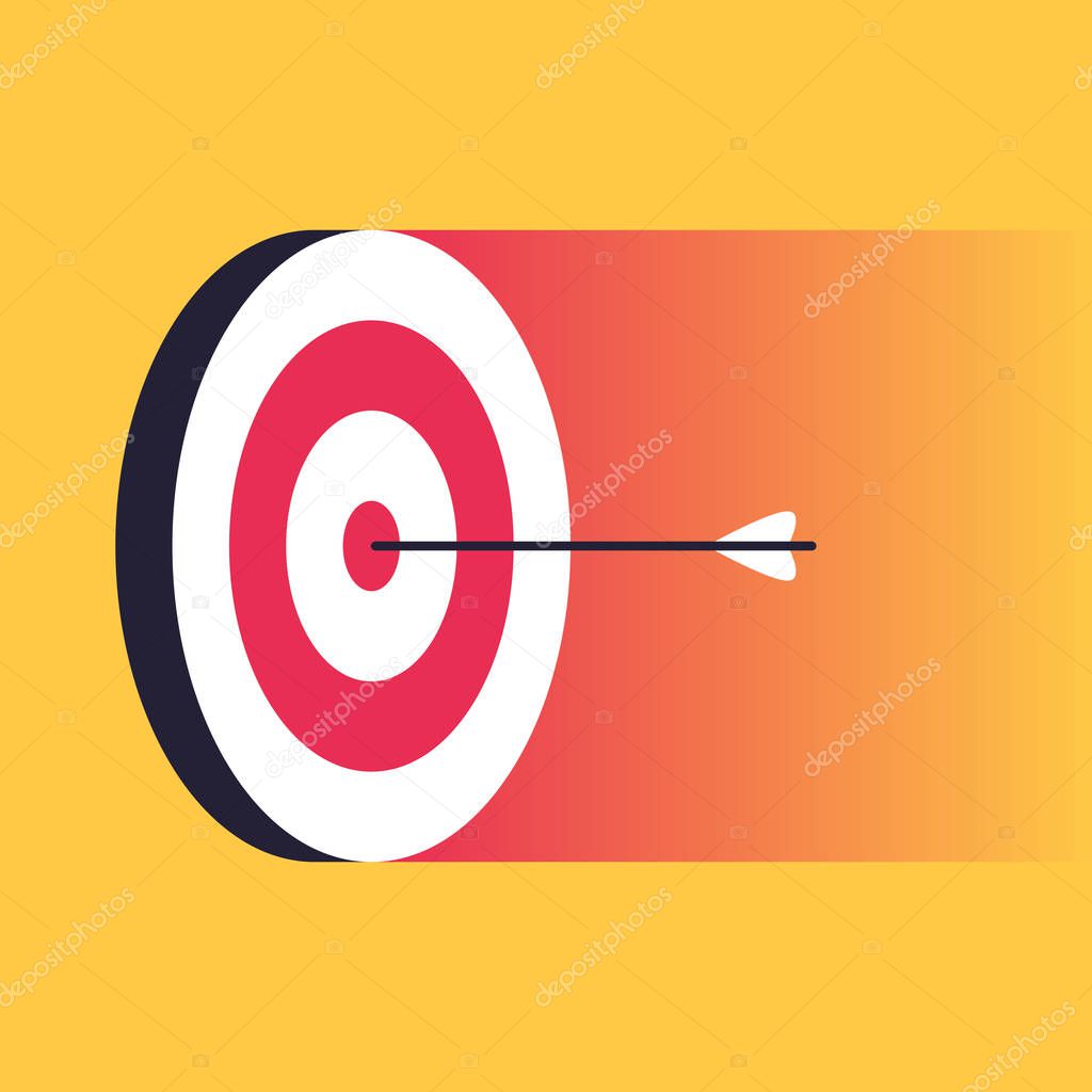 Arrow in the center of target