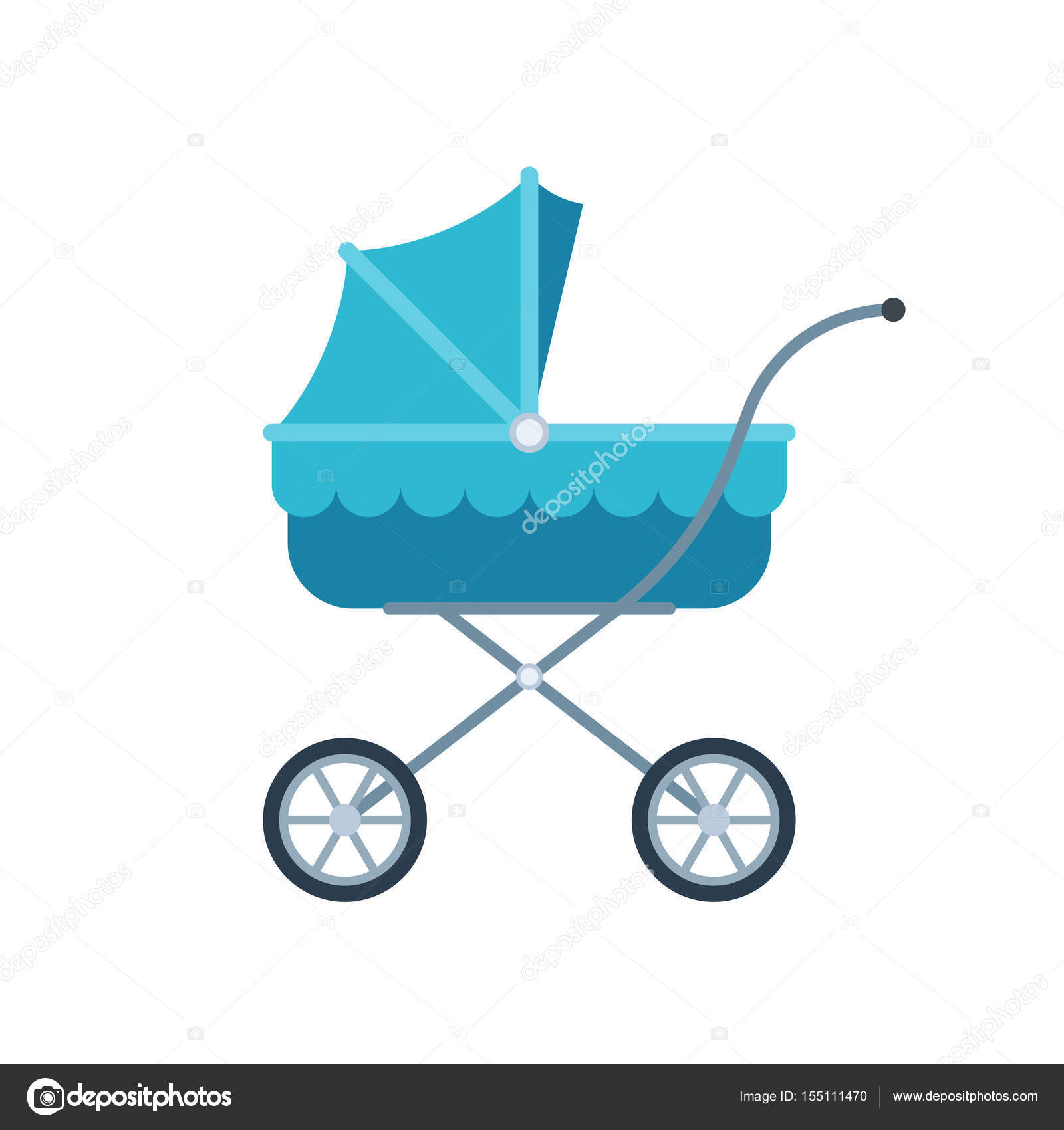 blue pram