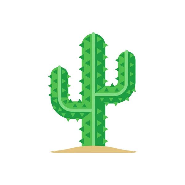 Grüner mexikanischer Saguaro-Kaktus — Stockvektor