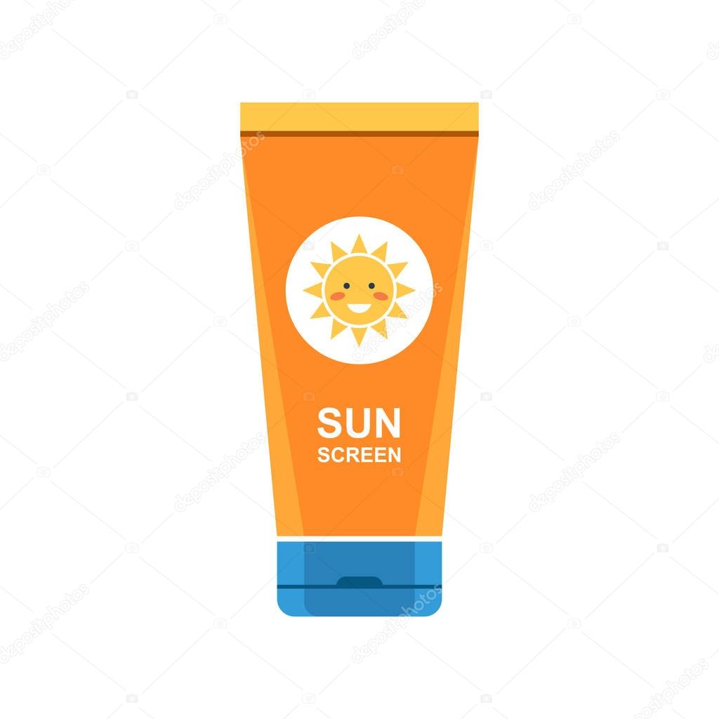 Sunscreen cream icon