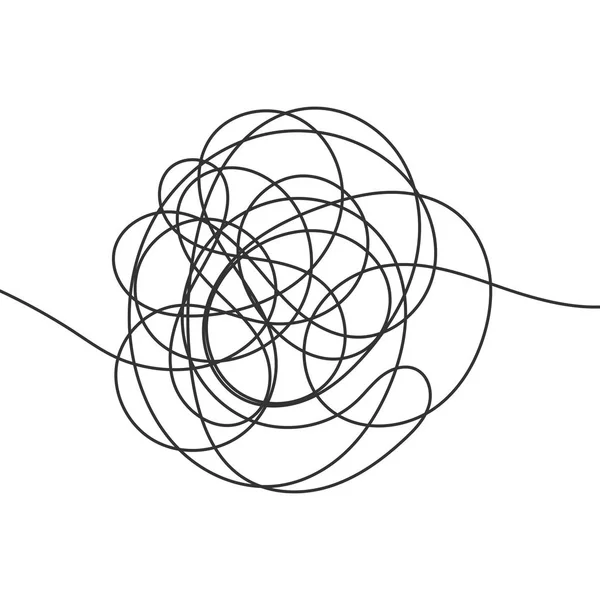 Croquis Dessiné Main Gribouillage Abstrait Gribouillage Chaos Illustration Vectorielle Isolé — Image vectorielle