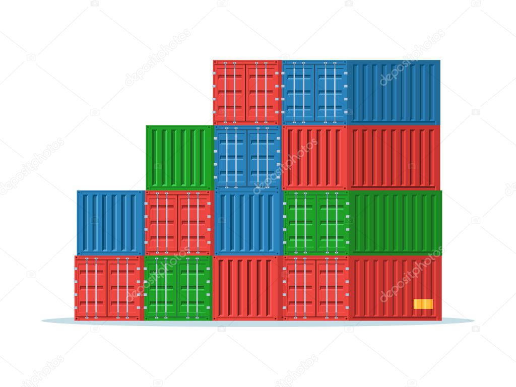 Stack of cargo containers