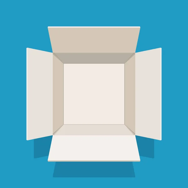 Caixa de papelão vazio aberto —  Vetores de Stock