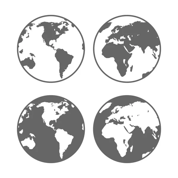 Globes symbols set — Stock Vector